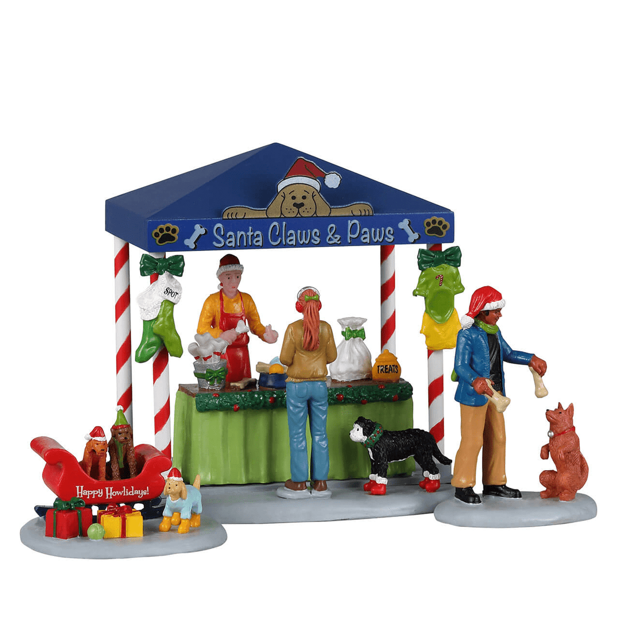 Santa Claws & Paws Lemax Christmas Village Table Accent