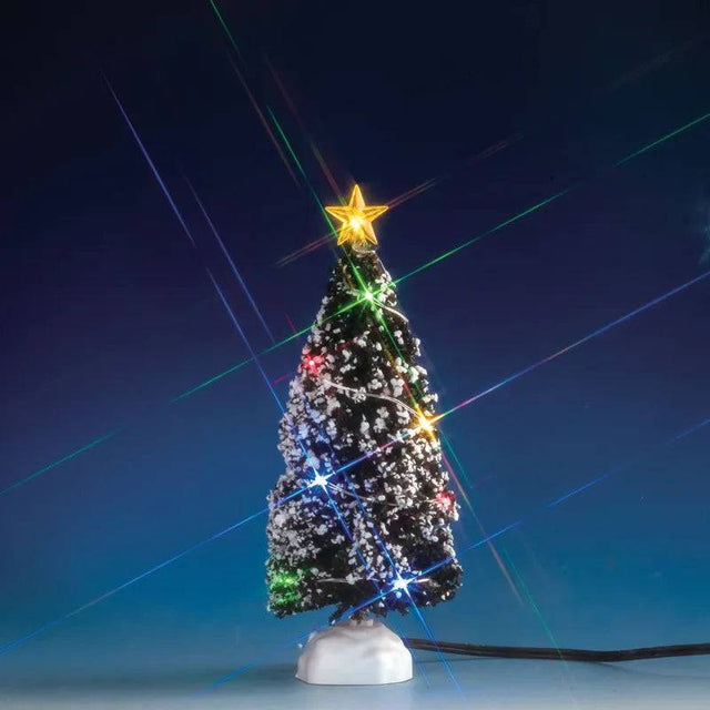 12 Multi Light Evergreen Tree Medium Lemax Christmas Village Trees - Mill Race Garden Centre