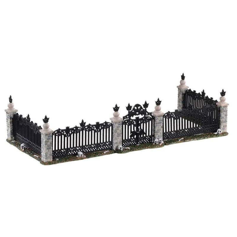 Bat Fence Gate Set Of 5 Lemax Spooky Town Accessory - Mill Race Garden Centre