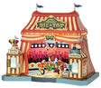 Lemax Sights & Sounds Berry Brothers Big Top Christmas Village display with festive lights and detailed holiday scene
