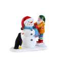 Building A Snowman Lemax Christmas Village Figurine - Mill Race Garden Centre