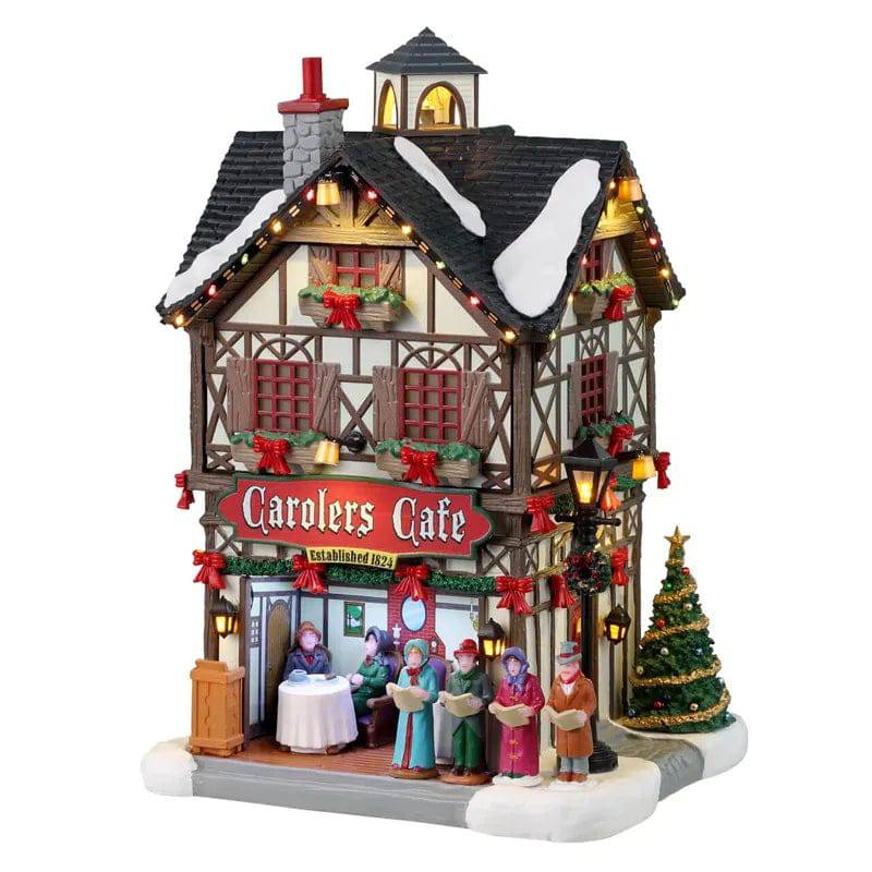 Carolers CafÃ© Lemax Christmas Village Lighted Building - Mill Race Garden Centre
