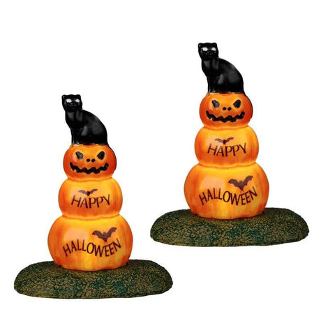 Cat And Pumpkin Set Of 2 B/O (4.5V) - Mill Race Garden Centre