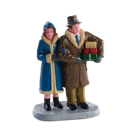 Christmas Couple Lemax Christmas Village Figurine - Mill Race Garden Centre