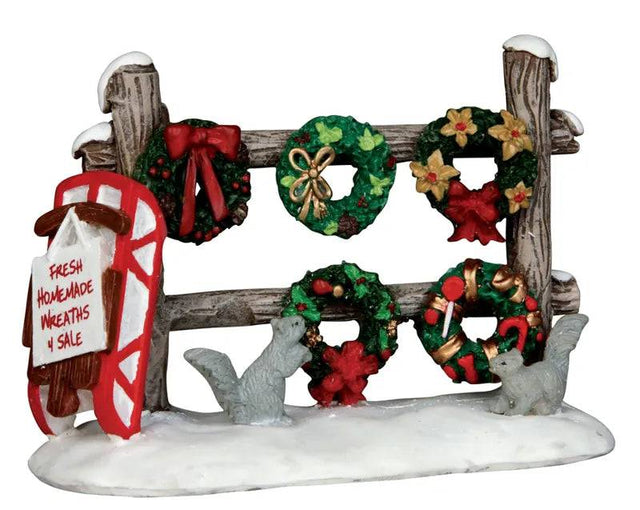 Christmas Wreaths 4 Sale Lemax Christmas Village Accessory - Mill Race Garden Centre