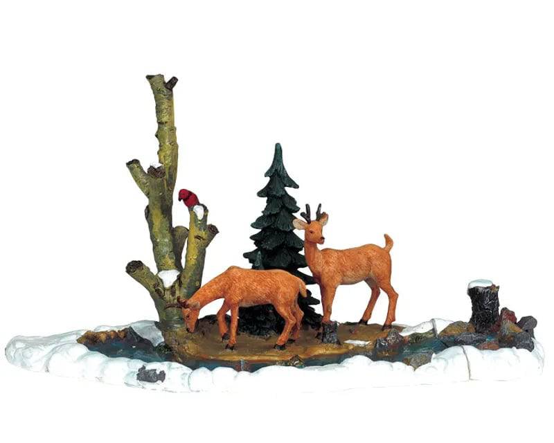 Feeding Deer 3pcs Lemax Christmas Village Table Accent - Mill Race Garden Centre