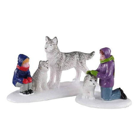 Future Sled Dogs set of 2 Lemax Christmas Village Figurine - Mill Race Garden Centre