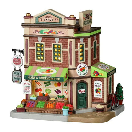 Gary'S Greengrocer Lemax Christmas Village Lighted Building - Mill Race Garden Centre