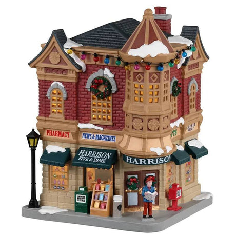 Harrison Five and Dime Lemax Christmas Village Lighted Building - Mill Race Garden Centre