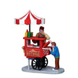 Lemax Christmas Village figurine of a hot dog cart, detailed holiday-themed Lemax figurine for festive village displays.