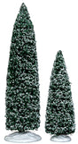 Lemax Christmas Village Snowy Juniper Trees Large  and  Medium 2pcs - Mill Race Garden Centre