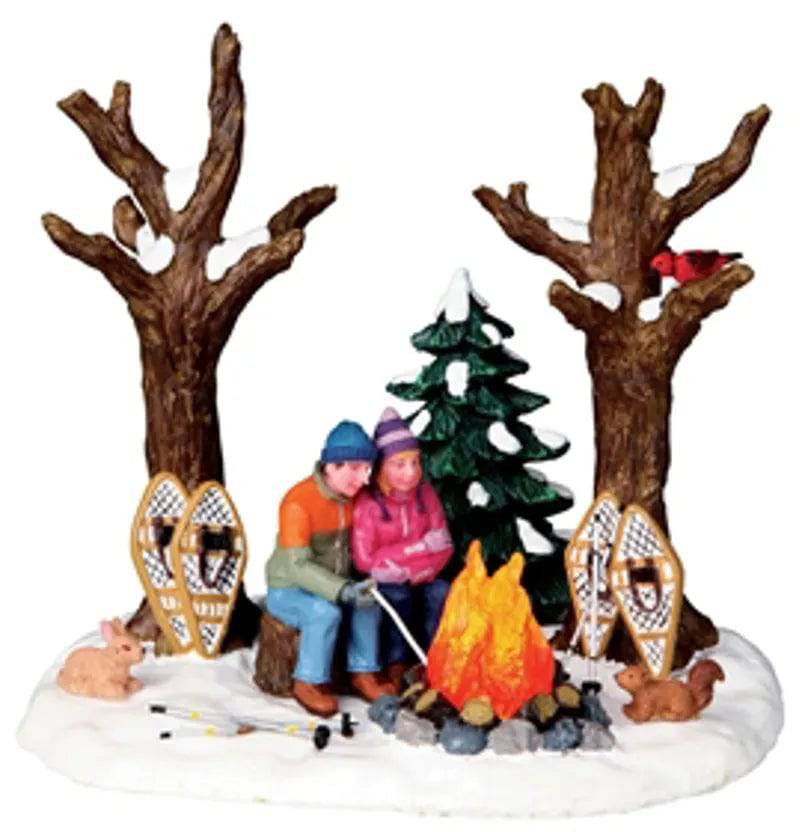 Staying Warm B/O Lemax Christmas VIllage Table Accent - Mill Race Garden Centre