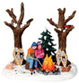 Staying Warm B/O Lemax Christmas VIllage Table Accent - Mill Race Garden Centre