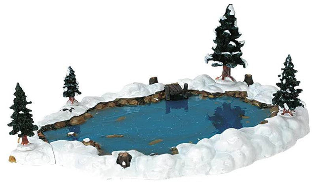 Mill Pond 6pcs Lemax Christmas Village Accessory - Mill Race Garden Centre