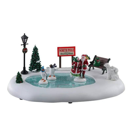 North Pole Skating Rink Lemax Christmas Village Table Accent - Mill Race Garden Centre