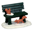 Park Bench In Winter Lemax Christmas Village Figurine - Mill Race Garden Centre