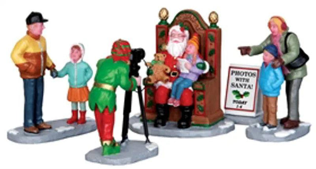 Photos With Santa 5pcs Lemax Christmas Village Figurine - Mill Race Garden Centre