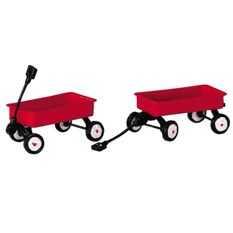 Red Wagons Set Of 2 - Mill Race Garden Centre