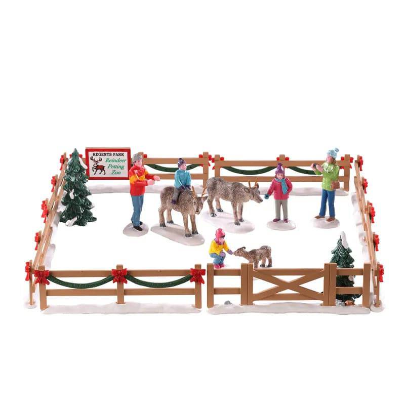 Reindeer Petting Zoo Lemax Christmas Village Table Accent - Mill Race Garden Centre