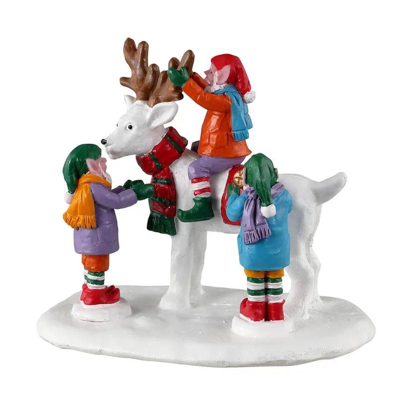 Reindeer Snowman Lemax Christmas Village Table Accent