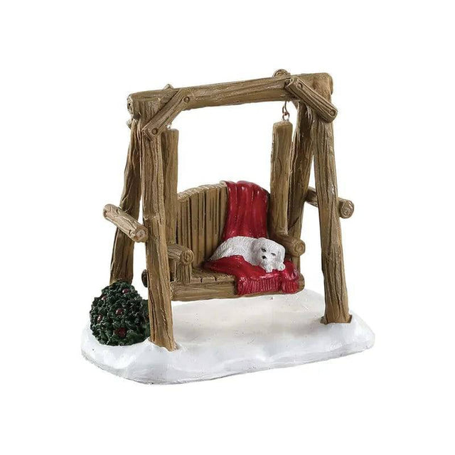 Rustic Log Swing Lemax Christmas Village Accessory - Mill Race Garden Centre