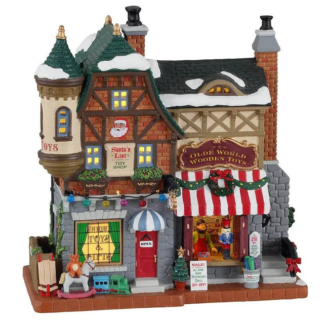 Santa'S List Toy Shop Lemax Christmas Village Lighted Building - Mill Race Garden Centre