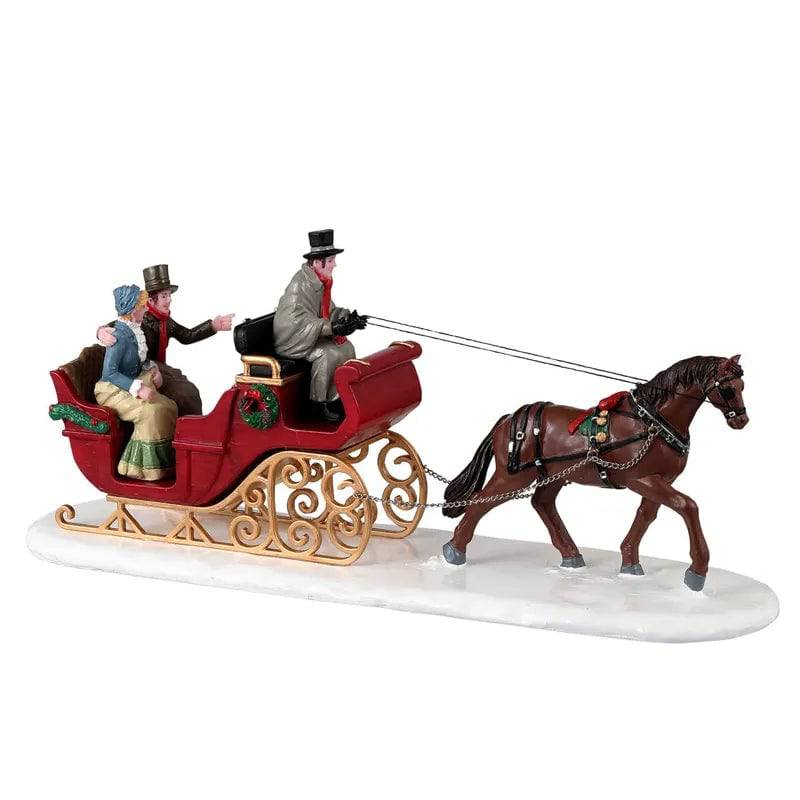 Scenic Sleigh Ride  Lemax Christmas Village Table Accent - Mill Race Garden Centre