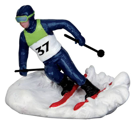 Slalom Racer Lemax Christmas Village Figurine - Mill Race Garden Centre