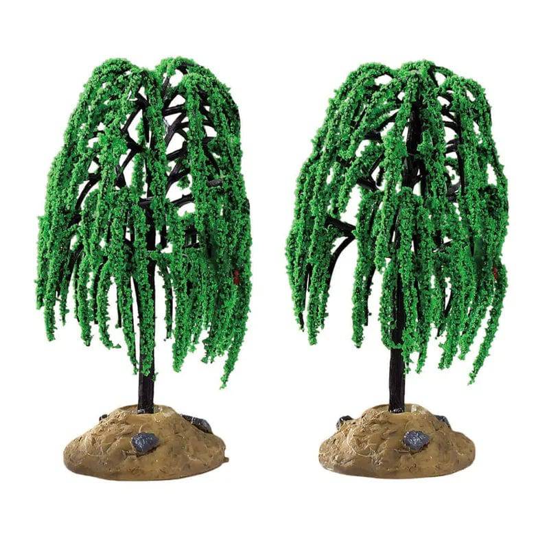 Spring Willow Tree Set Of 2 Lemax Christmas Village Accessory - Mill Race Garden Centre