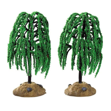 Spring Willow Tree Set Of 2 Lemax Christmas Village Accessory - Mill Race Garden Centre