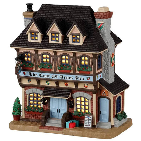 The Coat Of Arms Inn Lemax Christmas Village Lighted Building - Mill Race Garden Centre
