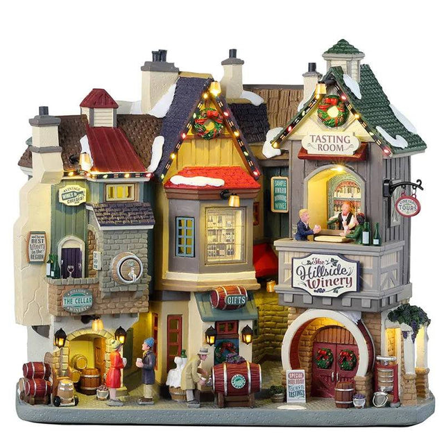 The Hillside Winery Lemax Christmas Village Illuminated Facade - Mill Race Garden Centre