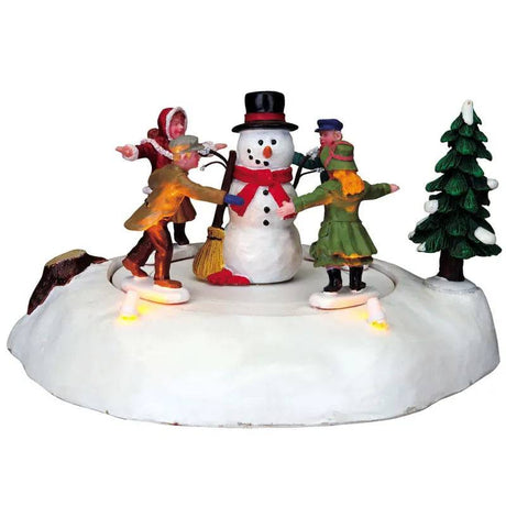 The Merry Snowman Lemax Christmas Village Lighted Table Accent - Mill Race Garden Centre