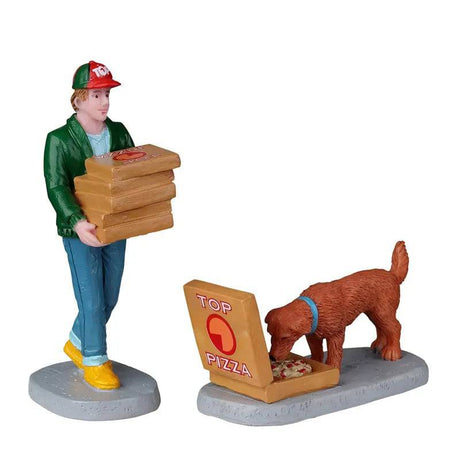 Top Pizza Delivery Lemax Christmas Village Figurine - Mill Race Garden Centre