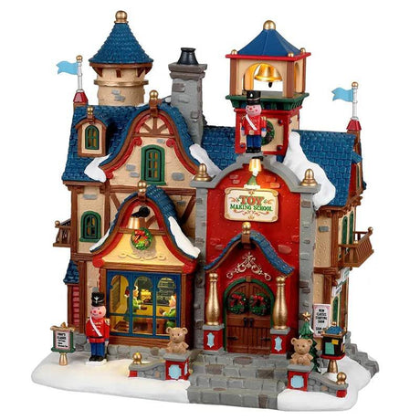 Toy Making School Lemax Christmas Village Illuminated Building - Mill Race Garden Centre