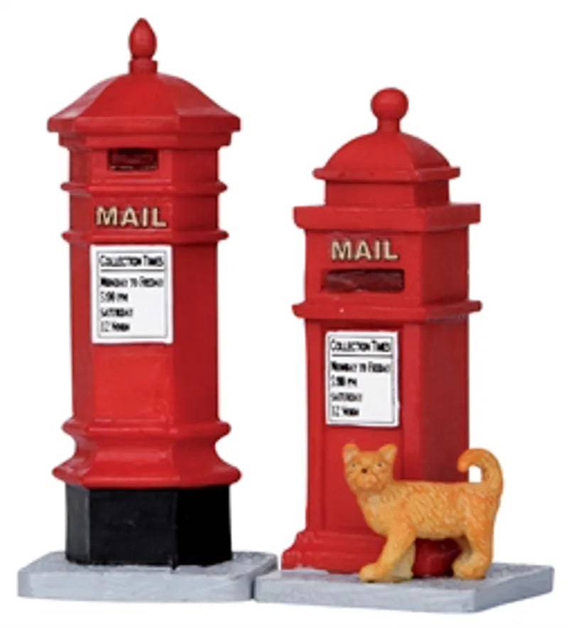 Lemax Victorian Mailboxes Christmas Village accessory featuring detailed, vintage-style mailboxes for holiday village display.