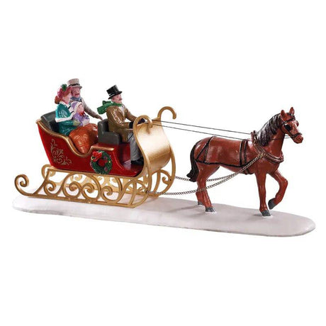 Victorian Sleigh Ride Lemax Christmas Village Table Accent - Mill Race Garden Centre