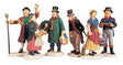 Village People  6pcs Lemax Christmas Village Figurine - Mill Race Garden Centre