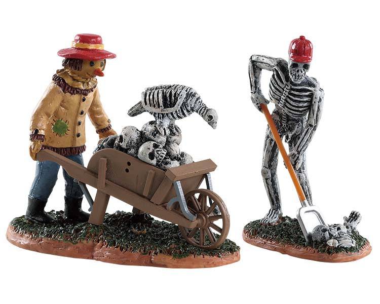 Ghoulish Gardeners Set of 2 Lemax Spooky Town Figurine