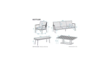 Kettler Charlbury Signature Merano aluminium 7-seat sofa set with 140cm x 80cm high/low table, outdoor lounge furniture