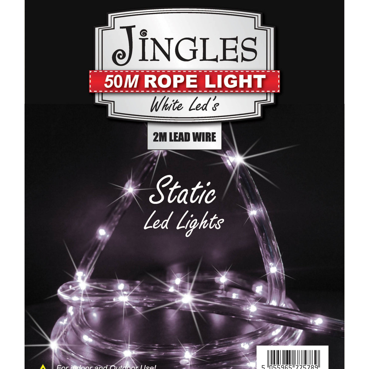 Jingles 50m Rope LED White Static Lights