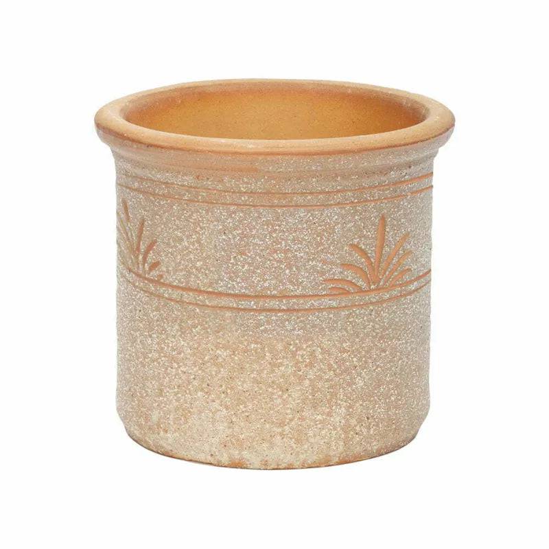 29cm Etched Sand Cylinder Planter Assorted Colours