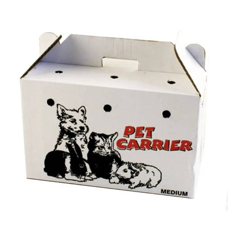 Cardboard Animal Carrier Medium 405 x 270 x 255mm - Mill Race Garden Centre