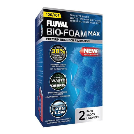 Fluval 106 /107 BioFoam MAX 2 Pack - Mill Race Garden Centre