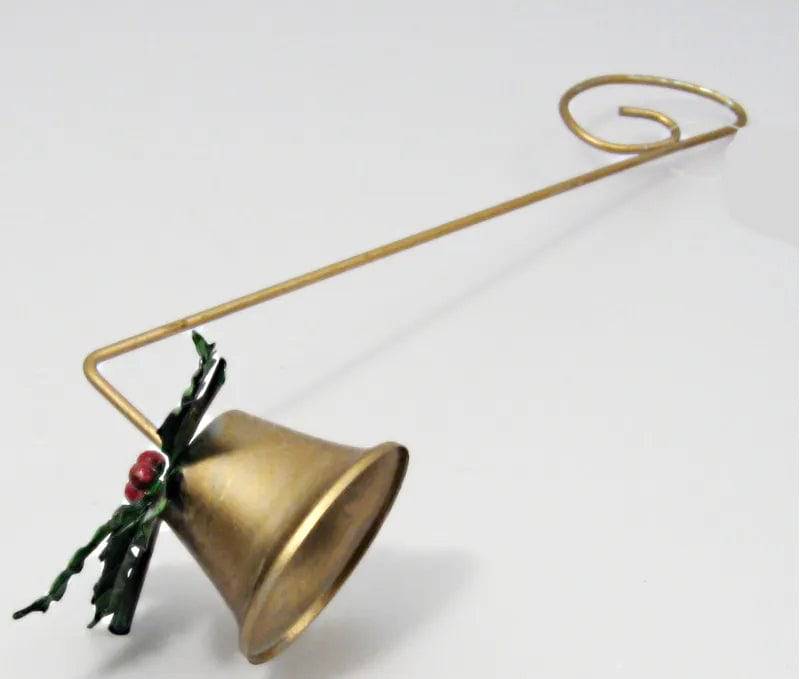 Metal Candle Snuffer with Holly 30cm