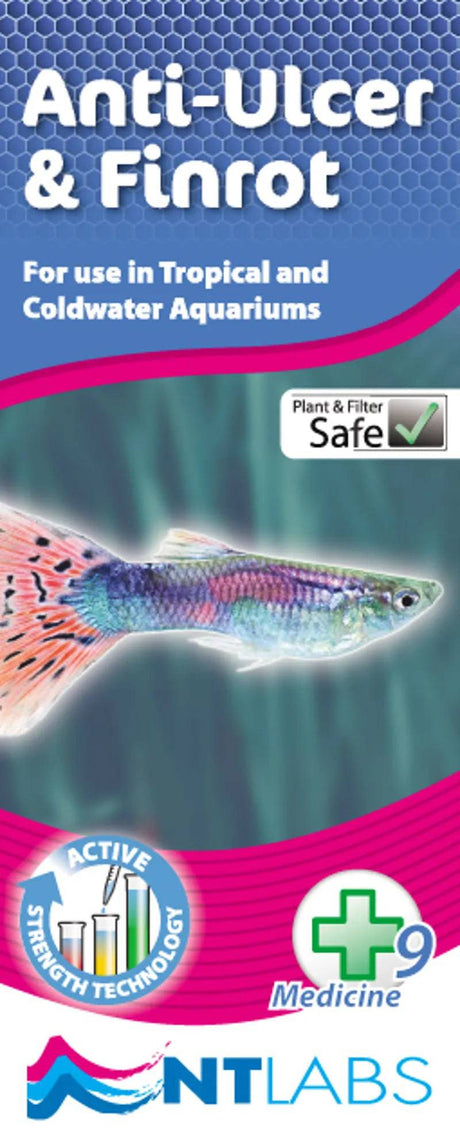 NT Labs Anti Ulcer  and  Finrot Aquarium Treatment 100ml - Mill Race Garden Centre
