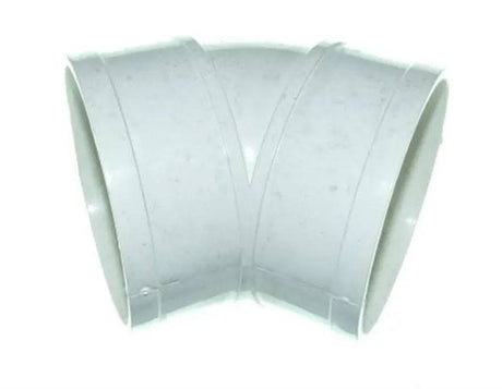 White 45 degree elbow for 4 inch bore PVC-U pipe - Mill Race Garden Centre