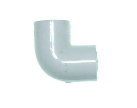 White 90 degree elbow for 1 inch bore PVC-U pipe - Mill Race Garden Centre