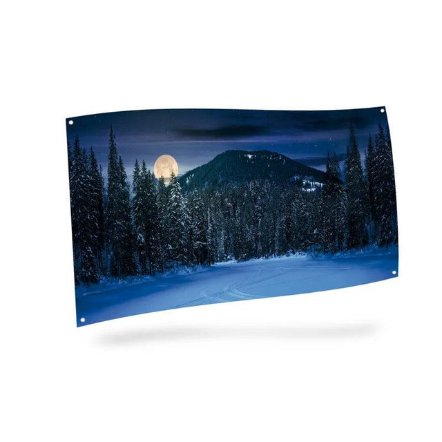 My Village Background Cloth Mountain Night 150 x 75cm - Mill Race Garden Centre