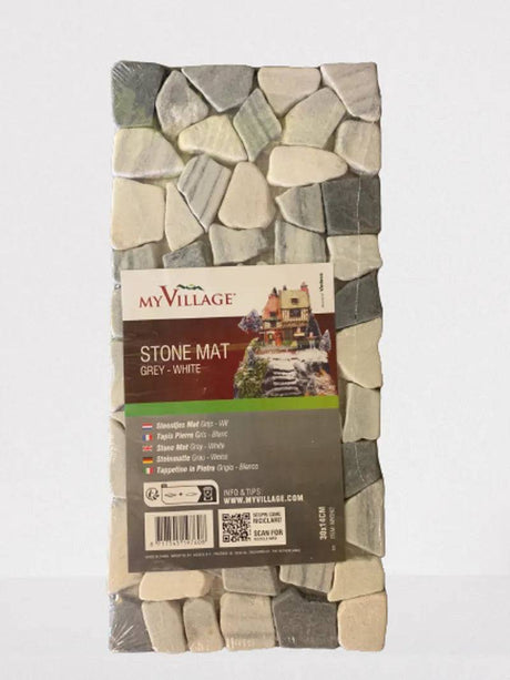 My village Stone Mat Grey White MYD62 30X14CM - Mill Race Garden Centre